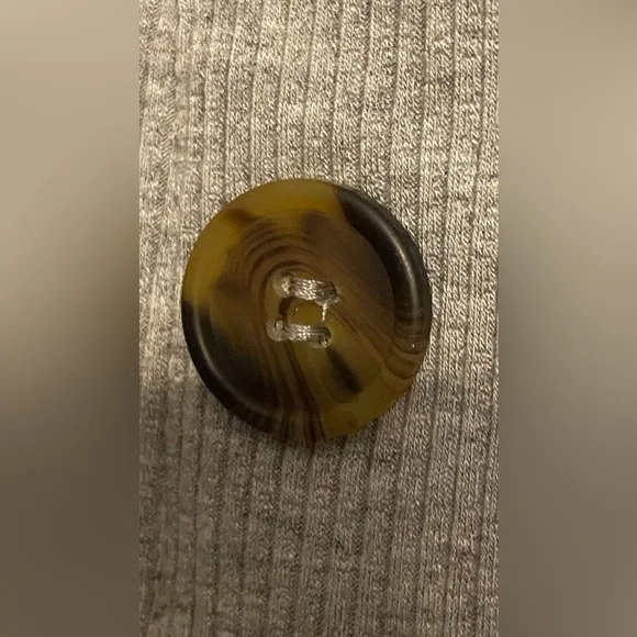 NWT Alya Sz-S Fitted Stretchy Ribbed Mini Tee Shirt Dress w/Eight Faux Buttons🎄 - Picture 5 of 16